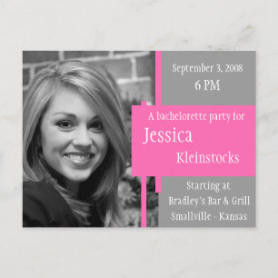 Anpassbare Junggeselinnen-Abschied Revision 2 - Fo Einladungspostkarte