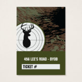 Anpassbare Junggesellen-Tickets (Rückseite)
