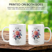 Anpassbare Juni-Geburtstags-Rosenblume Kaffeetasse