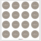 Anpassbare Kalligraphie Kraft 6,9 cm 2,72 Zoll Aufkleber (Blatt)