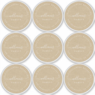 Anpassbare Kalligraphie Kraft 6 cm 2,36 Zoll Aufkleber