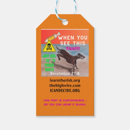 Anpassbare Karte ausführen Geschenkanhänger (Vorderseite)