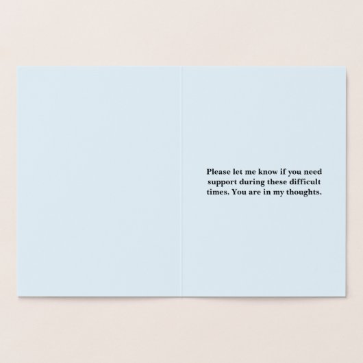 Anpassbare Karte "Mein Beileid..." (Innenseite)