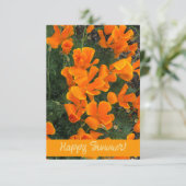 Anpassbare Karte mit orangen Blume (Stehend Vorderseite)