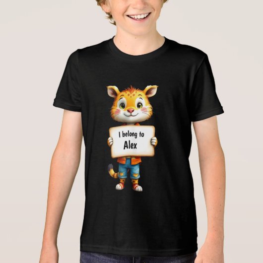 Anpassbare KAT-Zeichen Tri-Blend Shirt (Vorderseite)