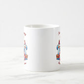 Anpassbare Katzenquiltierung auf einer Nähmaschine Kaffeetasse (Mittel)