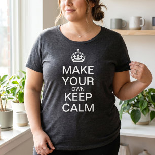 Anpassbare Keep Calm Vorlage Große Größe T-Shirt