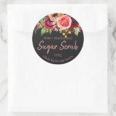 Anpassbare Kennzeichnung für handgefertigte Zucker Runder Aufkleber (Tasche)