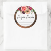 Anpassbare Kennzeichnung für handgefertigte Zucker Runder Aufkleber (Tasche)