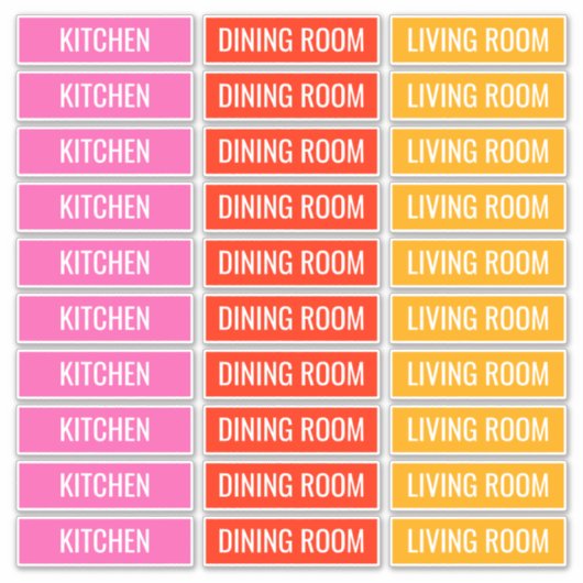 Anpassbare Kennzeichnungen für bewegliche Felder Aufkleber (Vorderseite)