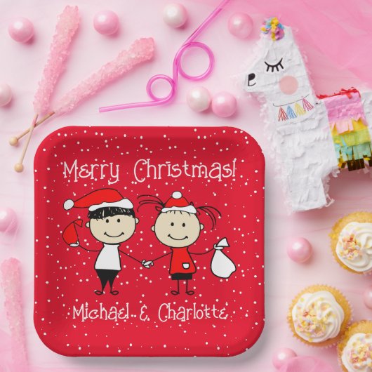 Anpassbare Kinder und Erwachsene Weihnachten Pappteller (Party)