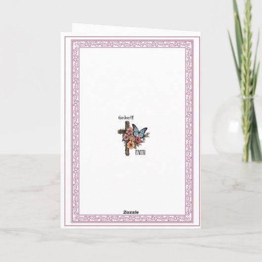 Anpassbare Kindertaufe mit Engel Karte (Rückseite)