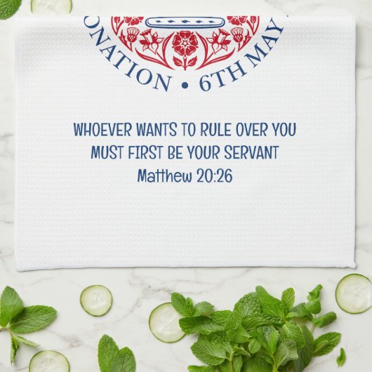 Anpassbare KING CHARLES III Geschirrtuch (Gefaltet)