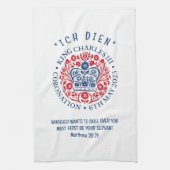 Anpassbare KING CHARLES III Geschirrtuch (Vertikal)