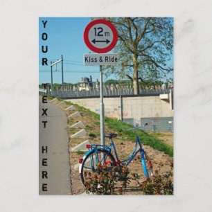Anpassbare "Kiss & Ride" Postkarte