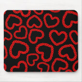 Anpassbare Kissy Lips Hearts Mousepad (Vorne)