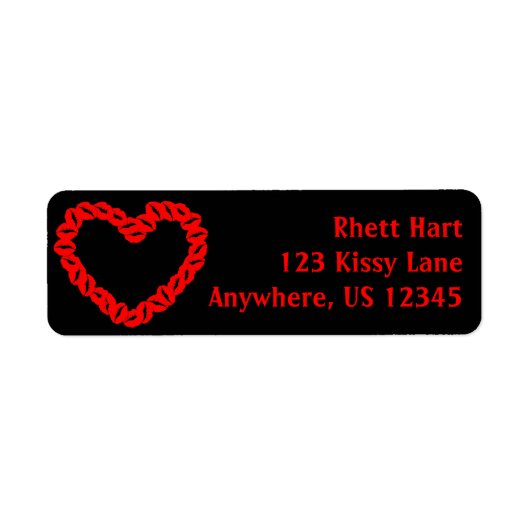 Anpassbare Kissy Lips Herz (Vorne)
