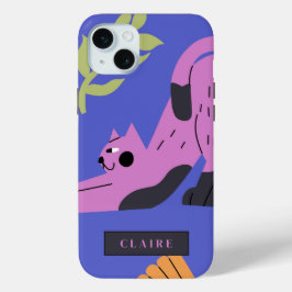 Anpassbare Kitty Cat & Matisse Blätter Case-Mate iPhone Hülle