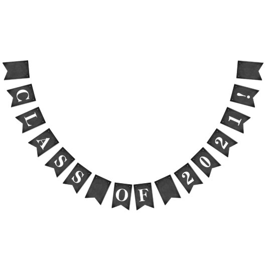 Anpassbare KLASSE 2021 Simulated Chalkboard Wimpelkette (Alle)