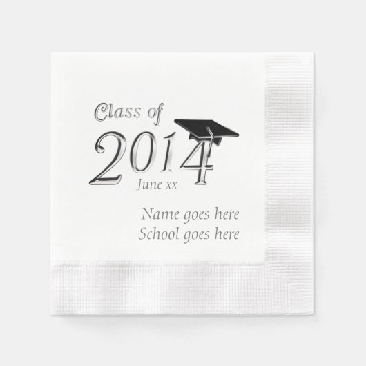 Anpassbare Klasse des Abschlusses 2014 Serviette (Vorderseite)