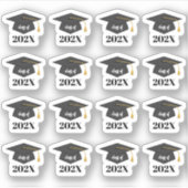 Anpassbare Klasse von 202X Senior Abschluss Hat Aufkleber (Vorderseite)