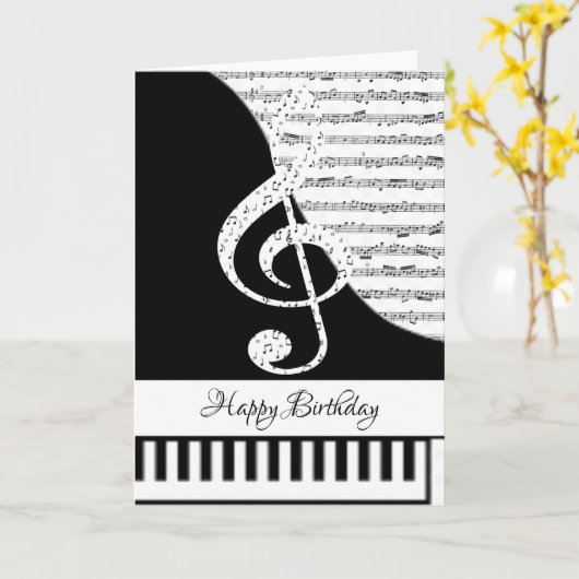 Anpassbare Klavierkarte Karte (Gelbe Blume)