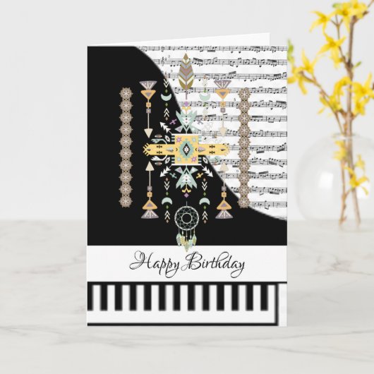 Anpassbare Klavierkarte Karte (Gelbe Blume)