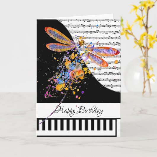 Anpassbare Klavierkarte Karte (Gelbe Blume)