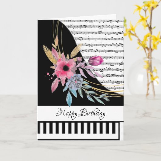 Anpassbare Klavierkarte Karte (Gelbe Blume)