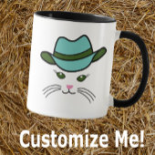 Anpassbare kleine Cat Cowboy-Tasse Tasse