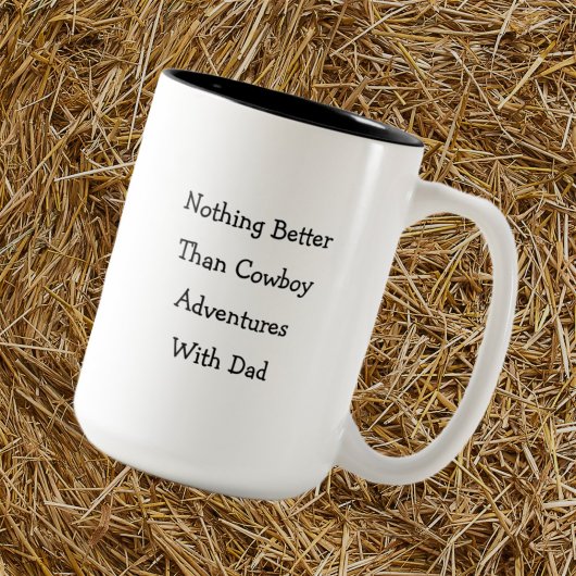 Anpassbare kleine Cowboy- oder Cowgirl-Foto-Tasse Zweifarbige Tasse