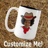 Anpassbare kleine Cowboy- oder Cowgirl-Foto-Tasse Zweifarbige Tasse