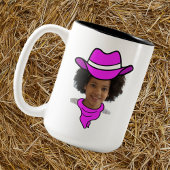 Anpassbare kleine Cowboy- oder Cowgirl-Foto-Tasse Zweifarbige Tasse
