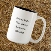 Anpassbare kleine Cowboy- oder Cowgirl-Foto-Tasse Zweifarbige Tasse