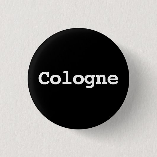 Anpassbare Kölner Typografie Button (Vorderseite)