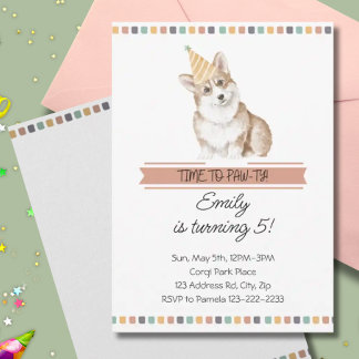 Anpassbare Korgi Es ist Zeit zu pfeifen Einladung