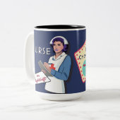 Anpassbare Krankenschwester für Nachtschicht-Zweit Zweifarbige Tasse (Vorderseite Links)