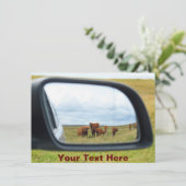 Anpassbare Kühe auf der Spiegelkarte Karte (Stehend Vorderseite)