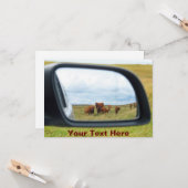 Anpassbare Kühe auf der Spiegelkarte Karte (Vorderseite/Rückseite Beispiel)