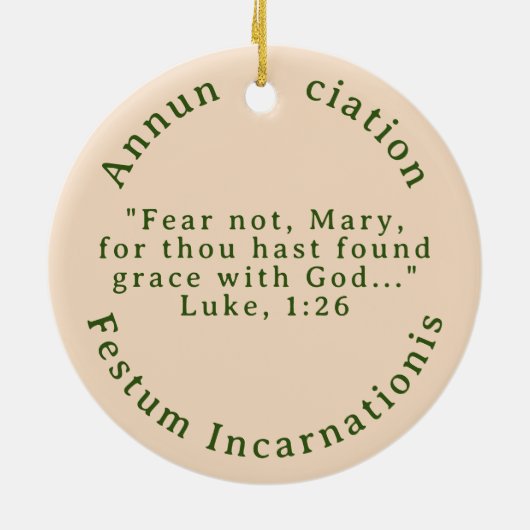 Anpassbare Kündigung Keramik Ornament (Hinten)