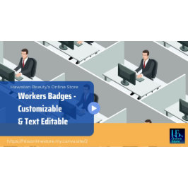 Anpassbare Kunststoffarbeitnehmer Abzeichen 1 Ausweis