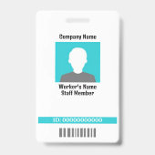 Anpassbare Kunststoffarbeitnehmer Abzeichen 1 Ausweis (Vorderseite)