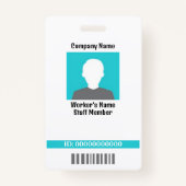 Anpassbare Kunststoffarbeitnehmer Abzeichen 1 Ausweis (Vorderseite)