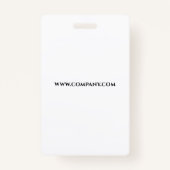 Anpassbare Kunststoffarbeitnehmer Abzeichen 1 Ausweis (Rückseite)