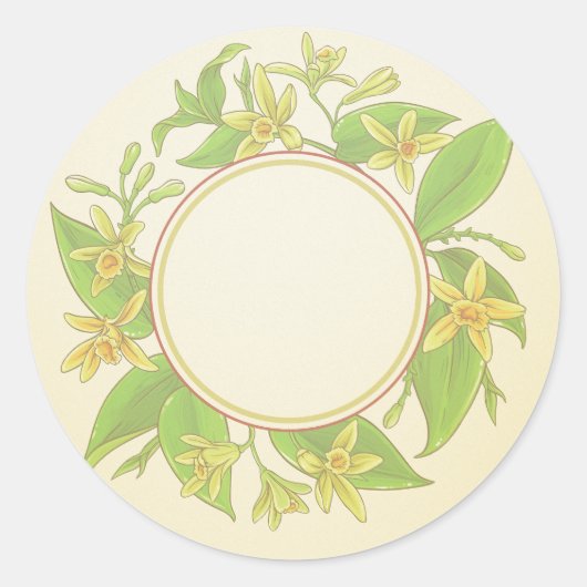 Anpassbare Labels für reinen Vanilla extrahieren Runder Aufkleber (Vorderseite)