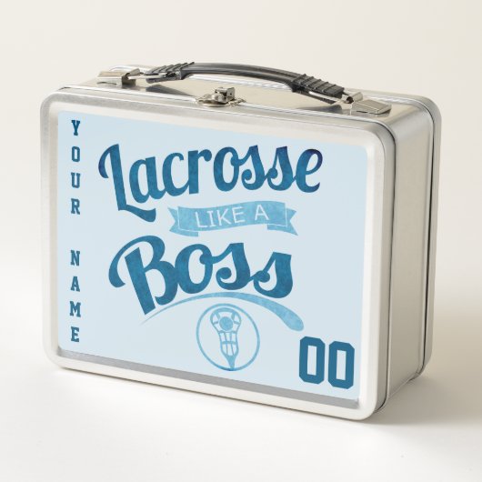 Anpassbare Lacrosse wie eine Boss-Lunch-Box Metall Brotdose (Vorderseite)