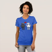 Anpassbare Lady Bots in Liebe T-Shirt (Vorne ganz)