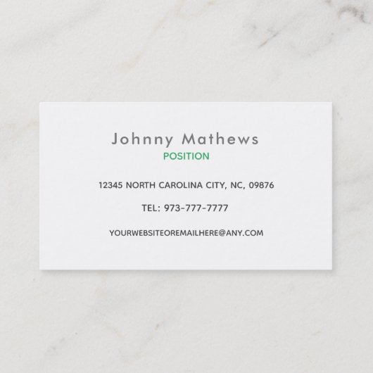 Anpassbare Landschaften an Slogans Business Cards Visitenkarte (Rückseite)