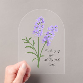 Anpassbare Lavendersympathiekarte Acryleinladungen