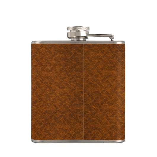 Anpassbare Ledermonogramm Flachmann (Rückseite)